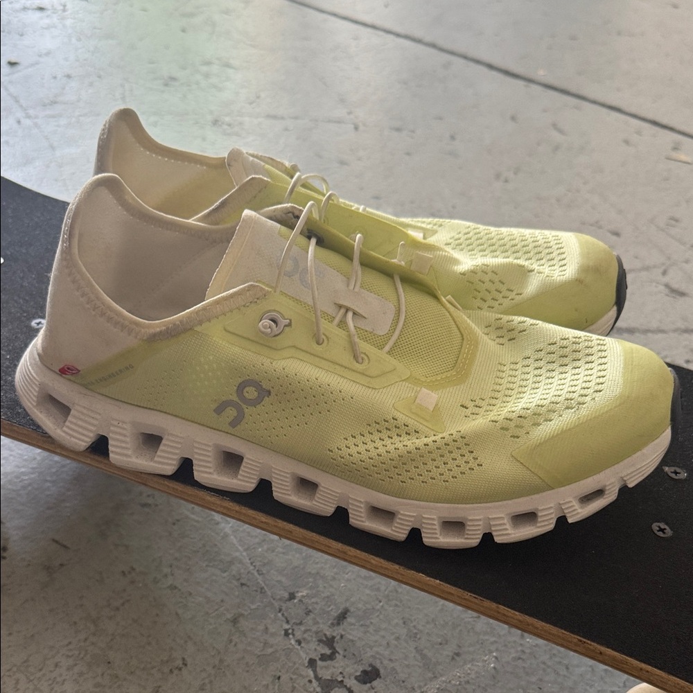 On Running Men's Lime Green Athletic Sneakers